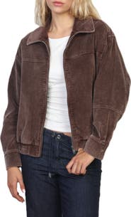Stoosh Snow Washed Corduroy Bomber Jacket