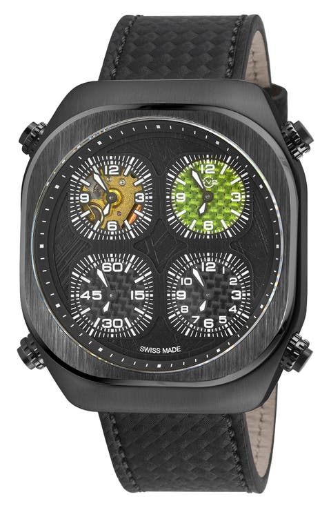 Mens Swiss Quattro 4 Time Zones