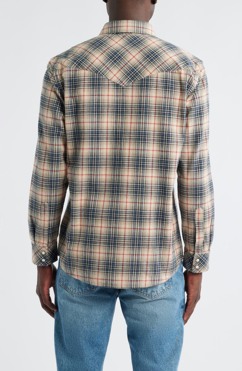 Pendleton Wyatt Plaid Cotton Snap-Up Shirt, Alternate, color, Natural Multi Plaid