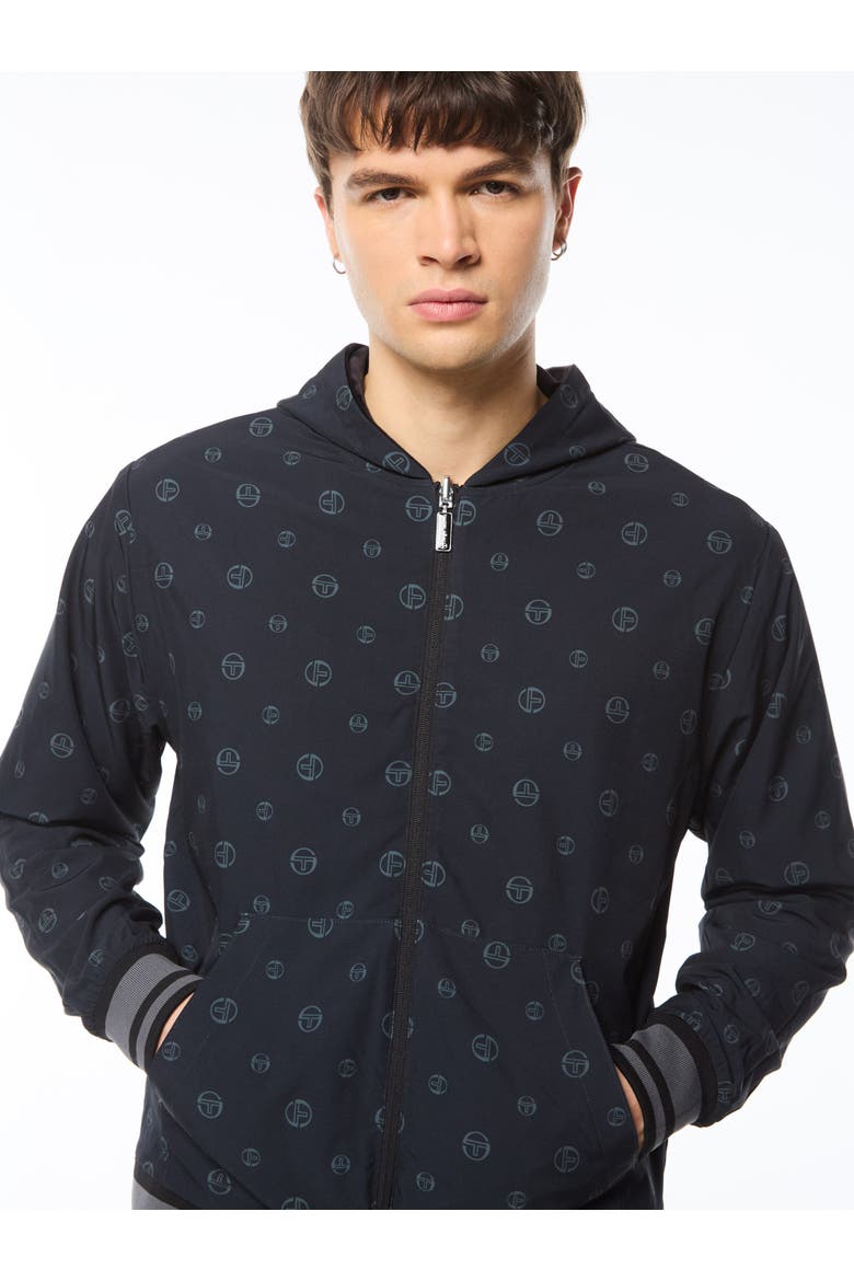 Viaggioa Reversible Velour Track Jacket, Alternate, color, BLACK BEAUTY