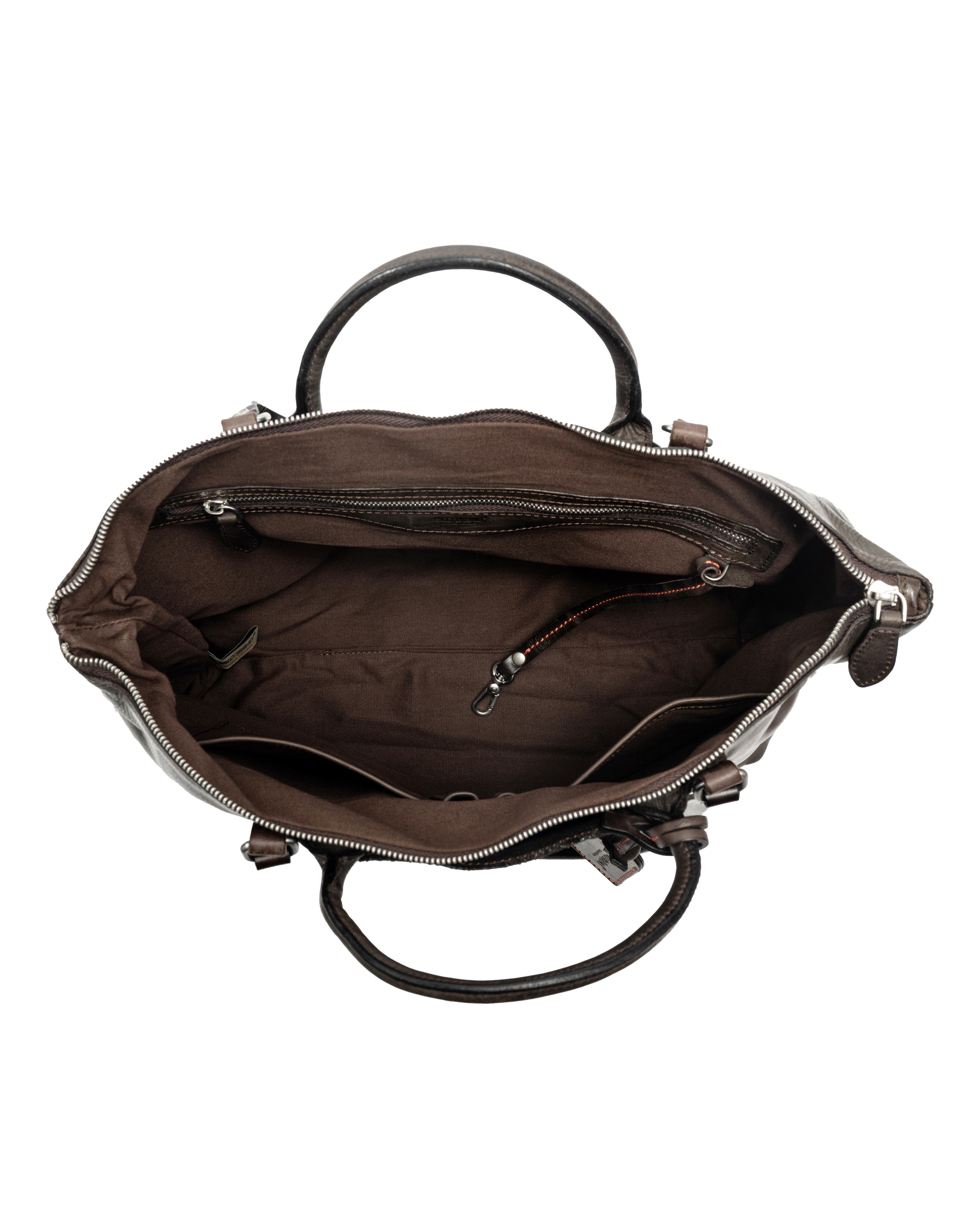 Crocus Genuine Leather Spacious Carryall Tote, Alternate, color, Taupe