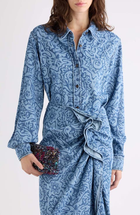 Cheers Lasered Denim Shirt