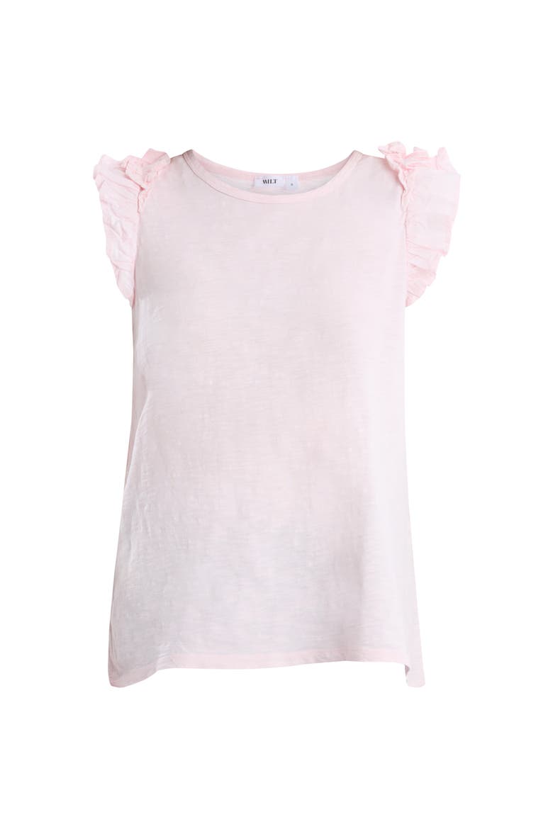 Crew Neck Short Sleeve Shrunken Boyfriend Tee, Alternate, color, Barely Pink