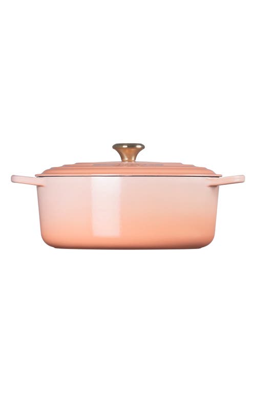 Le Creuset Signature 6.75-quart Oval Enamel Cast Iron French/dutch Oven With Lid In Peche