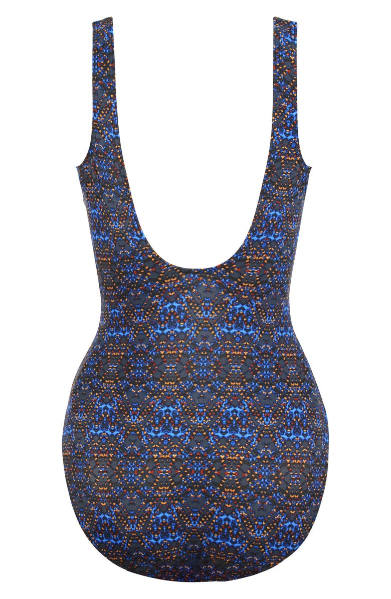 Miraclesuit<sup>®</sup> Thebes x Cross Escape One-Piece Swimsuit, Alternate, color,