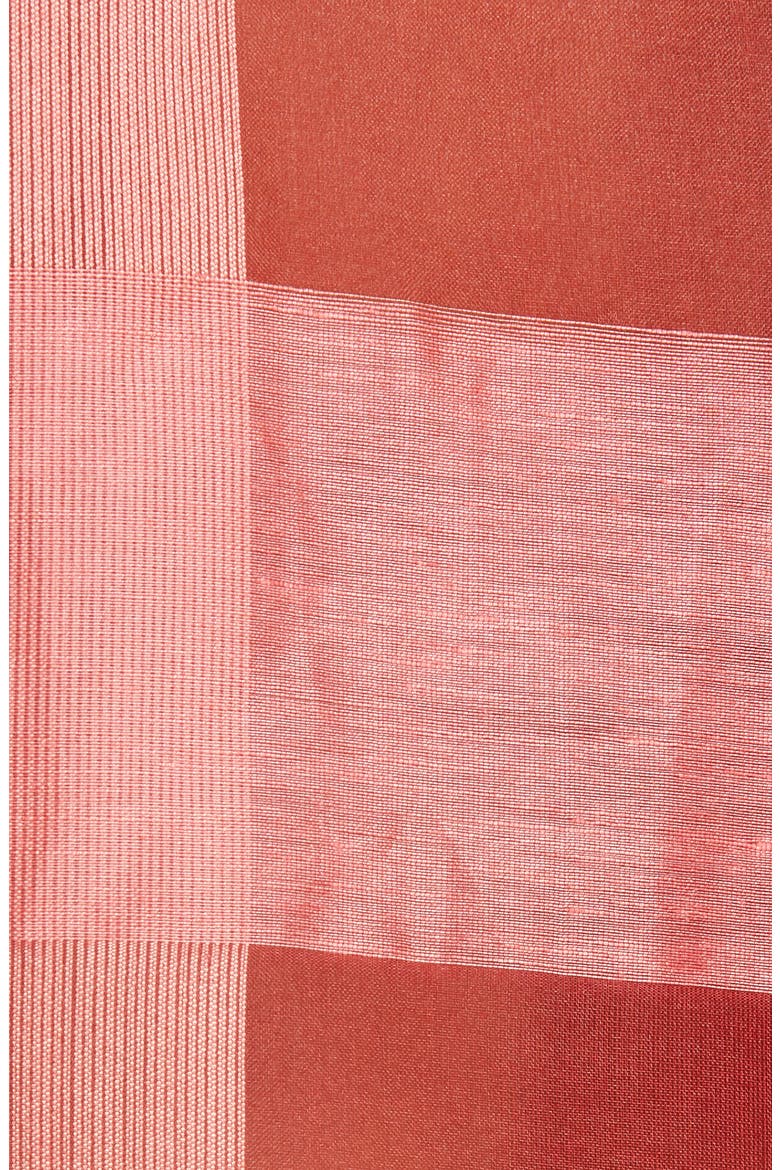 Check Silk & Linen Organza Shirt, Alternate, color, KISS