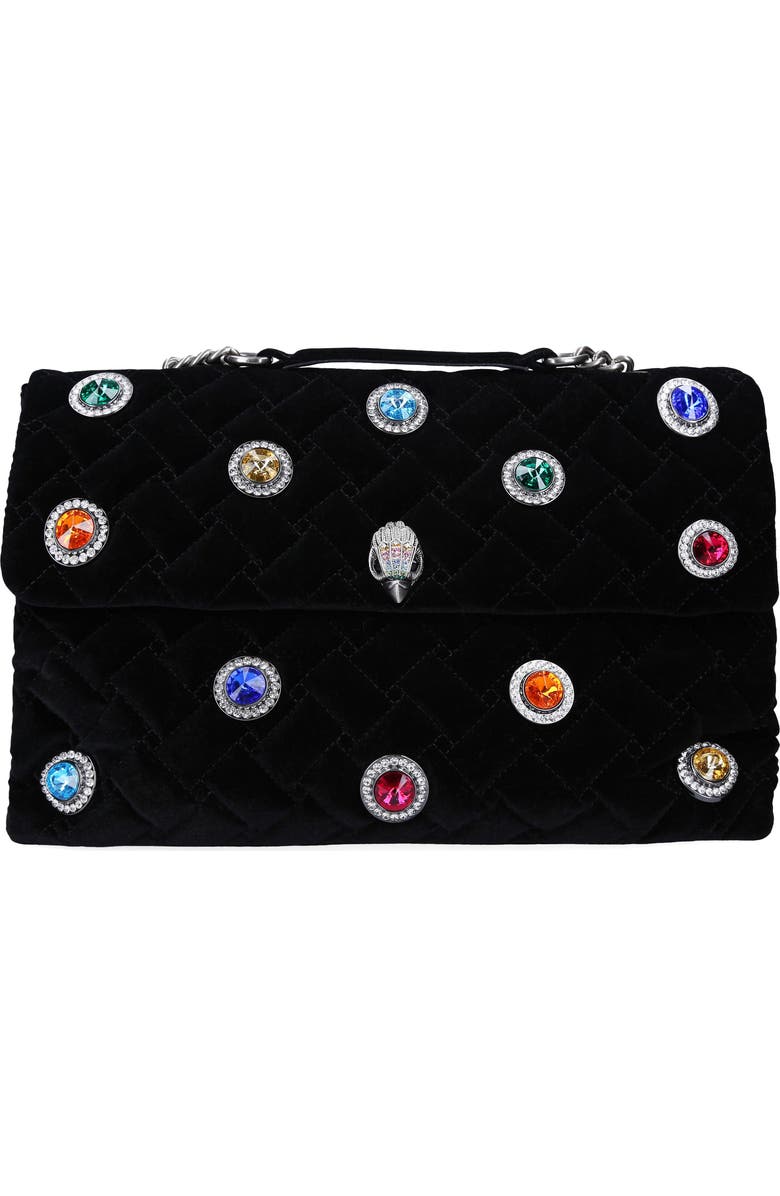 Kurt Geiger London XXL Kensington Velvet Shoulder Bag, Main, color,