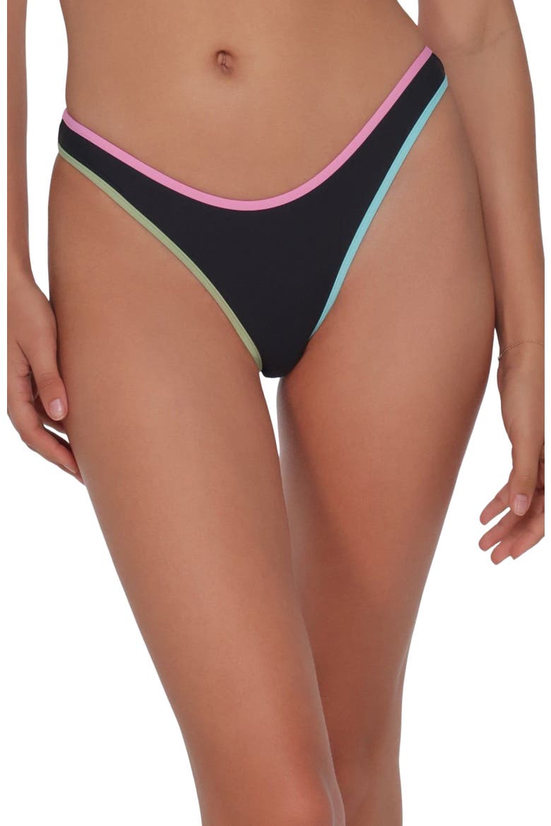 Dani Scoop Bikini Swim Bottoms, Alternate, color, Black