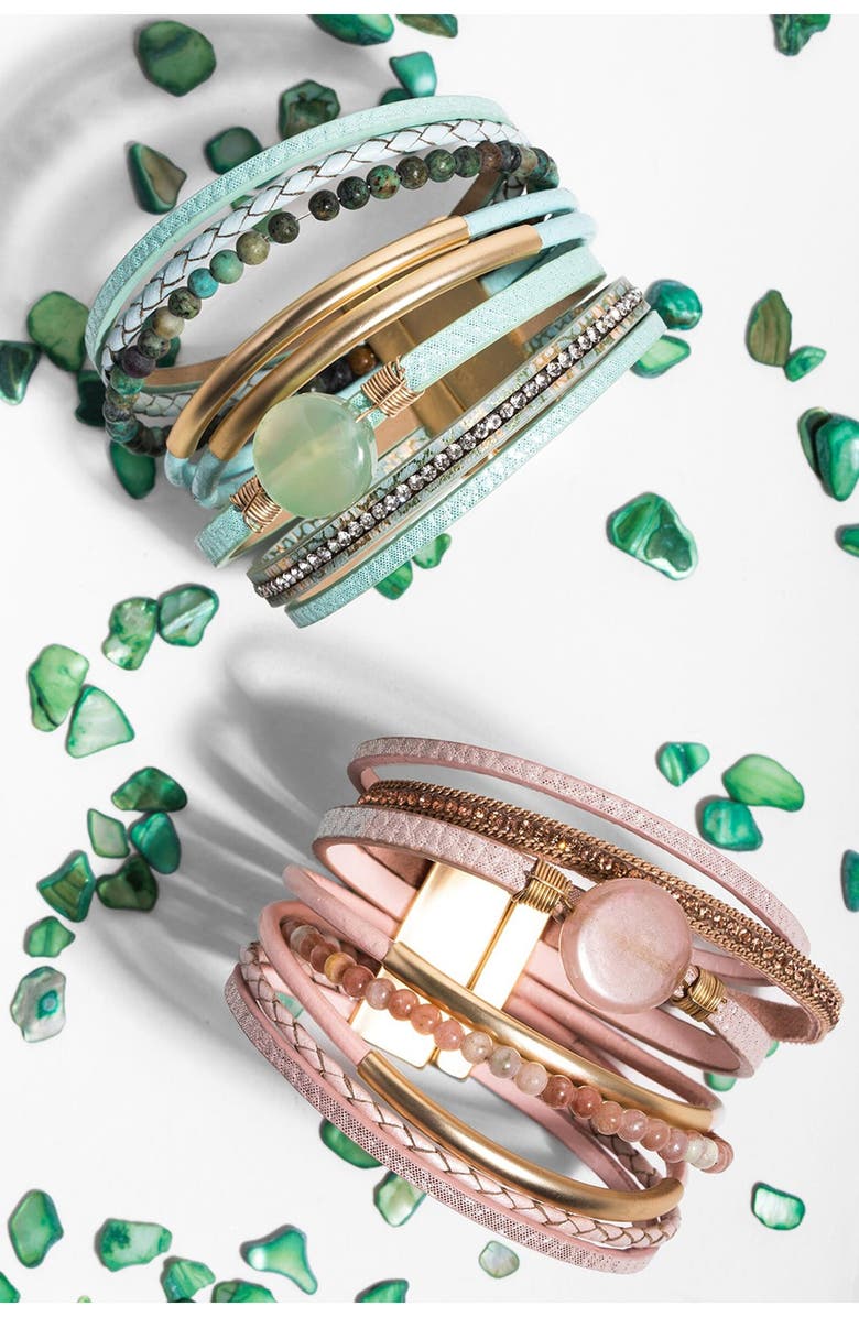 SAACHI Mixed Media Cuff Bracelet, Alternate, color, 