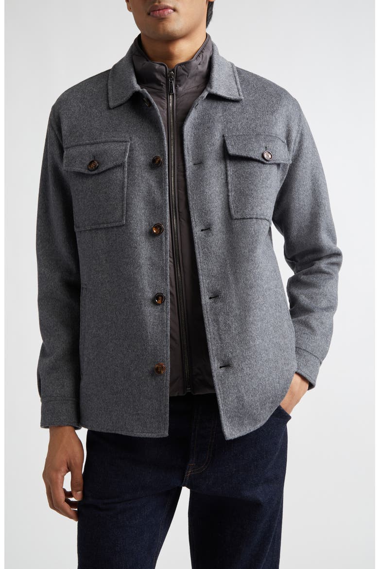 Dossi Wool & Cashmere Jacket, Main, color, DARK GREY