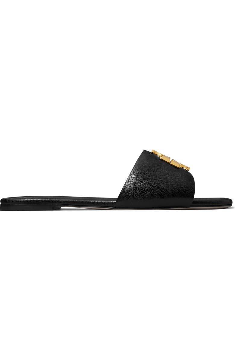 Tory Burch Eleanor Slide Sandal, Alternate, color, Perfect Black / Gold