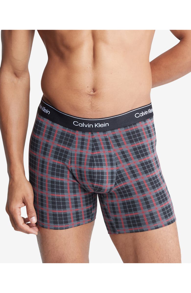 Calvin Klein Modern Holiday Plaid Boxer Briefs, Alternate, color,