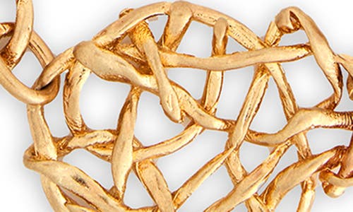 Saachi Interwoven Oval Link Necklace In Gold