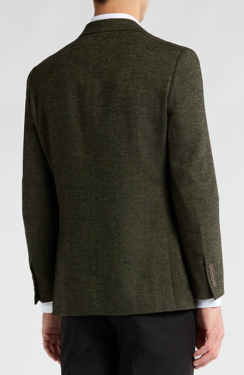 Nautica Branford Herringbone Sport Coat, Alternate, color, Olive