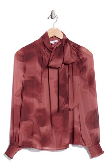 Dr2 By Daniel Rainn Tie Neck Top In Purple