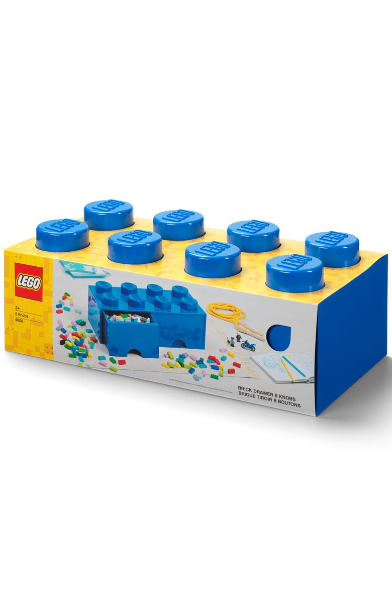 LEGO Storage Brick Drawer 8, Bright Blue, Main, color, 
