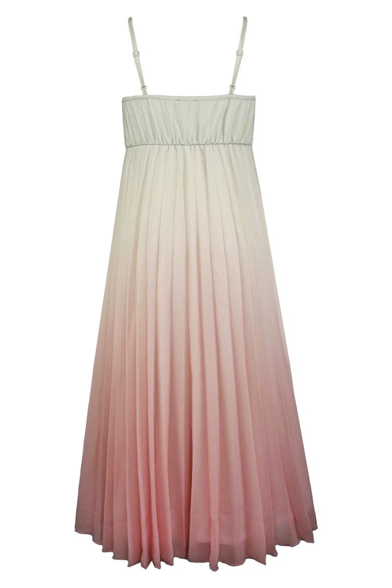 Kids' Embellished Bodice Ombré Party Dress, Alternate, color, GREEN MULT