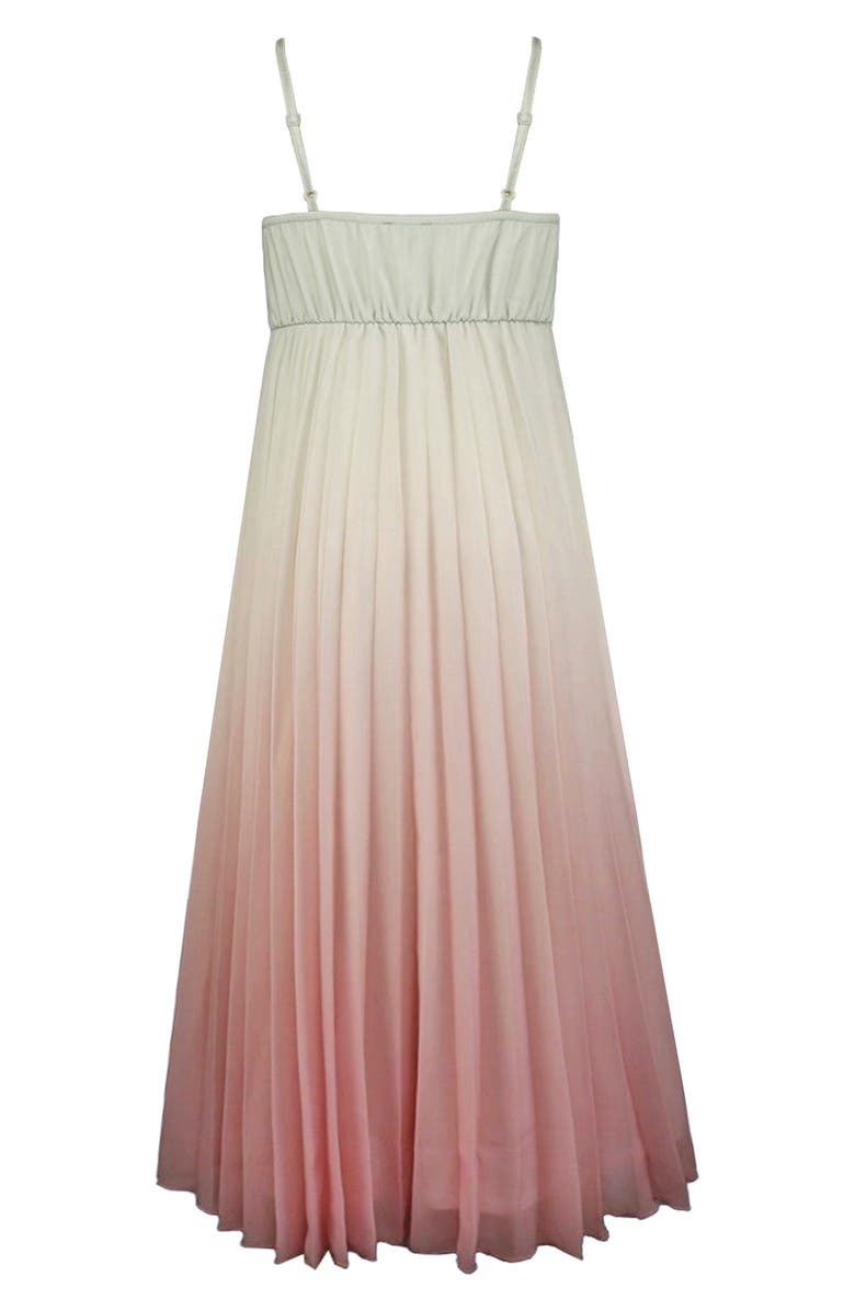 Zunie Kids' Embellished Bodice Ombré Party Dress, Alternate, color, Green Mult