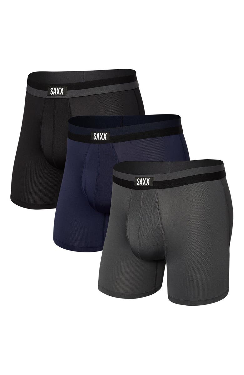 SAXX Assorted 3-Pack Sport Mesh Boxer Briefs, Alternate, color, 