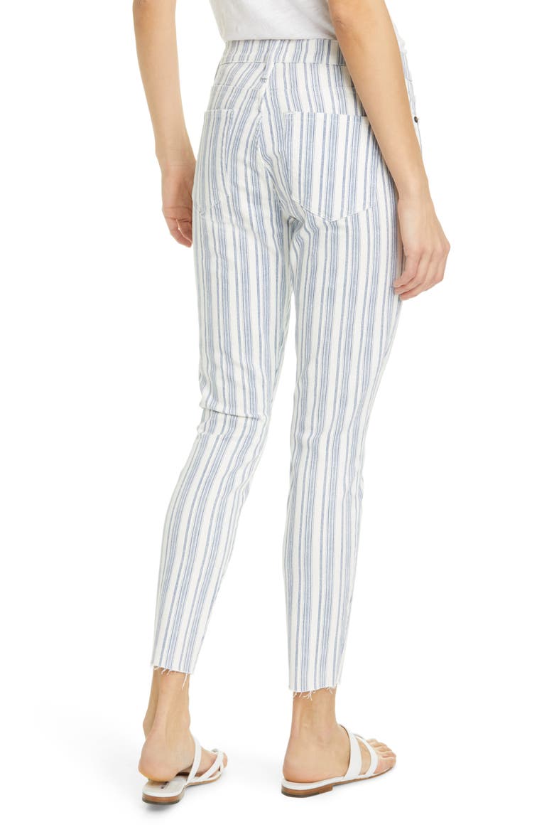 Le Skinny de Jeanne Surfer Stripe Ankle Skinny Jeans, Alternate, color, DUTCH BLUE MULTI