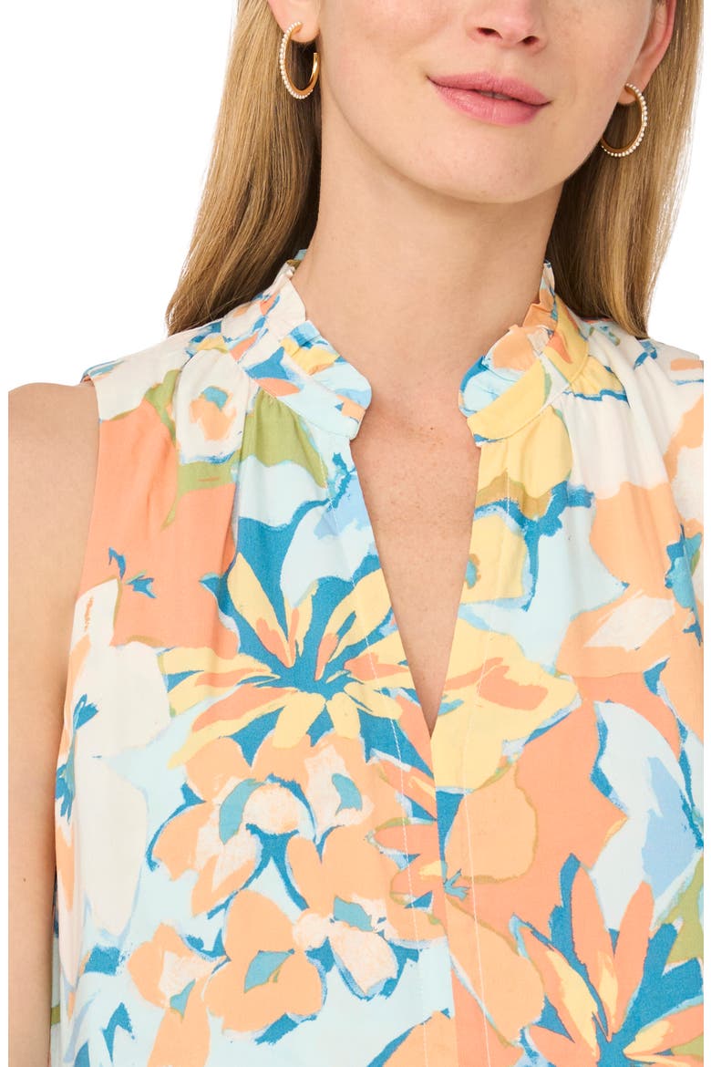 Floral Tiered Maxi Dress, Alternate, color, COOL PEACH