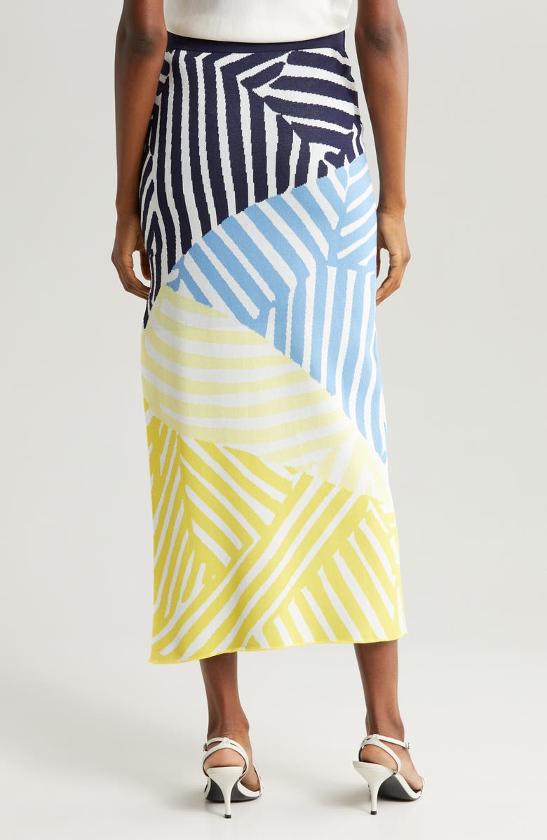 STAUD Giovanni Colorblock Stripe Maxi Sweater Skirt, Alternate, color,