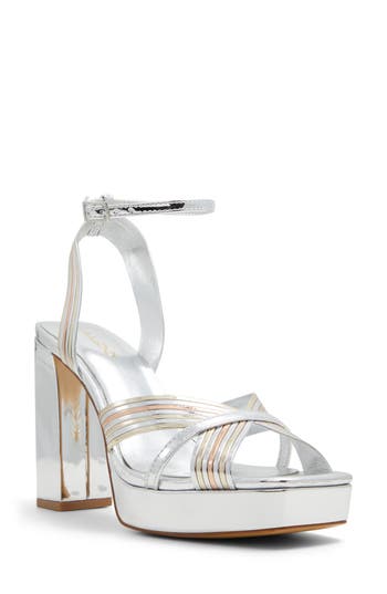 Aldo Women's Nadie Strappy Platform Dress Sandals In Metallic Multi
