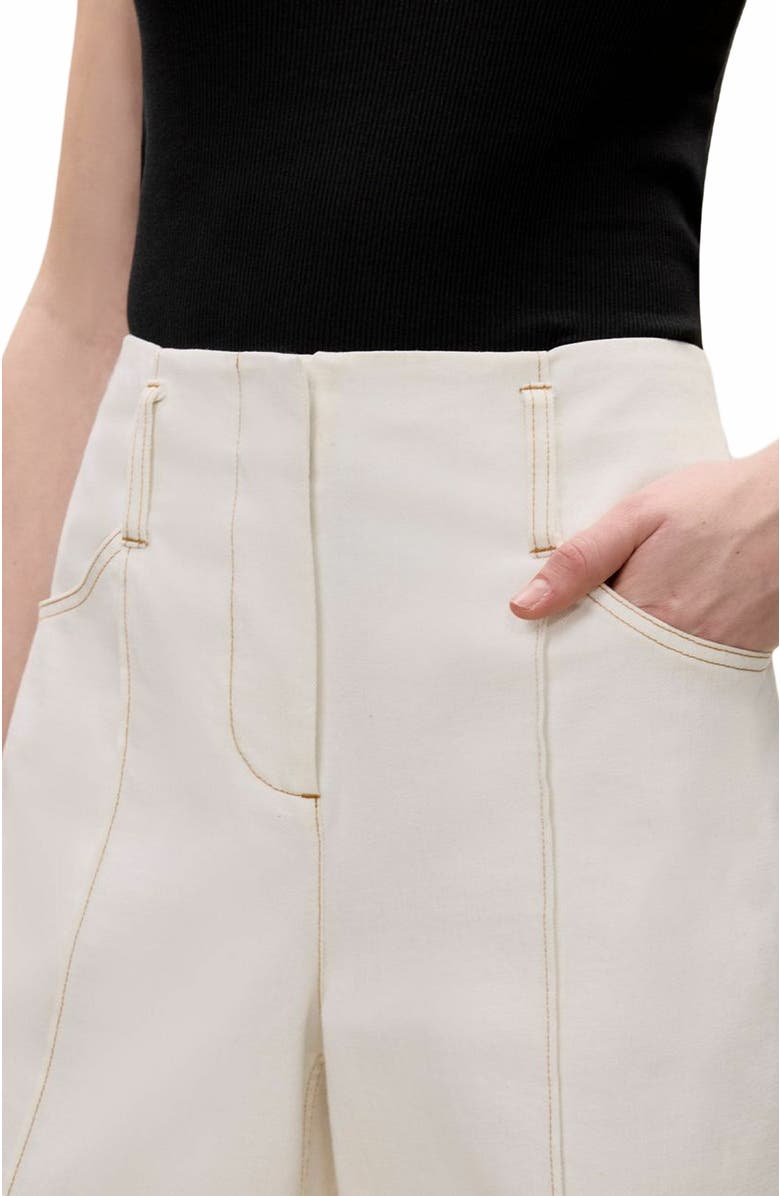 Rebecca Taylor Cora Denim Pant, Alternate, color, Eggshell Wash