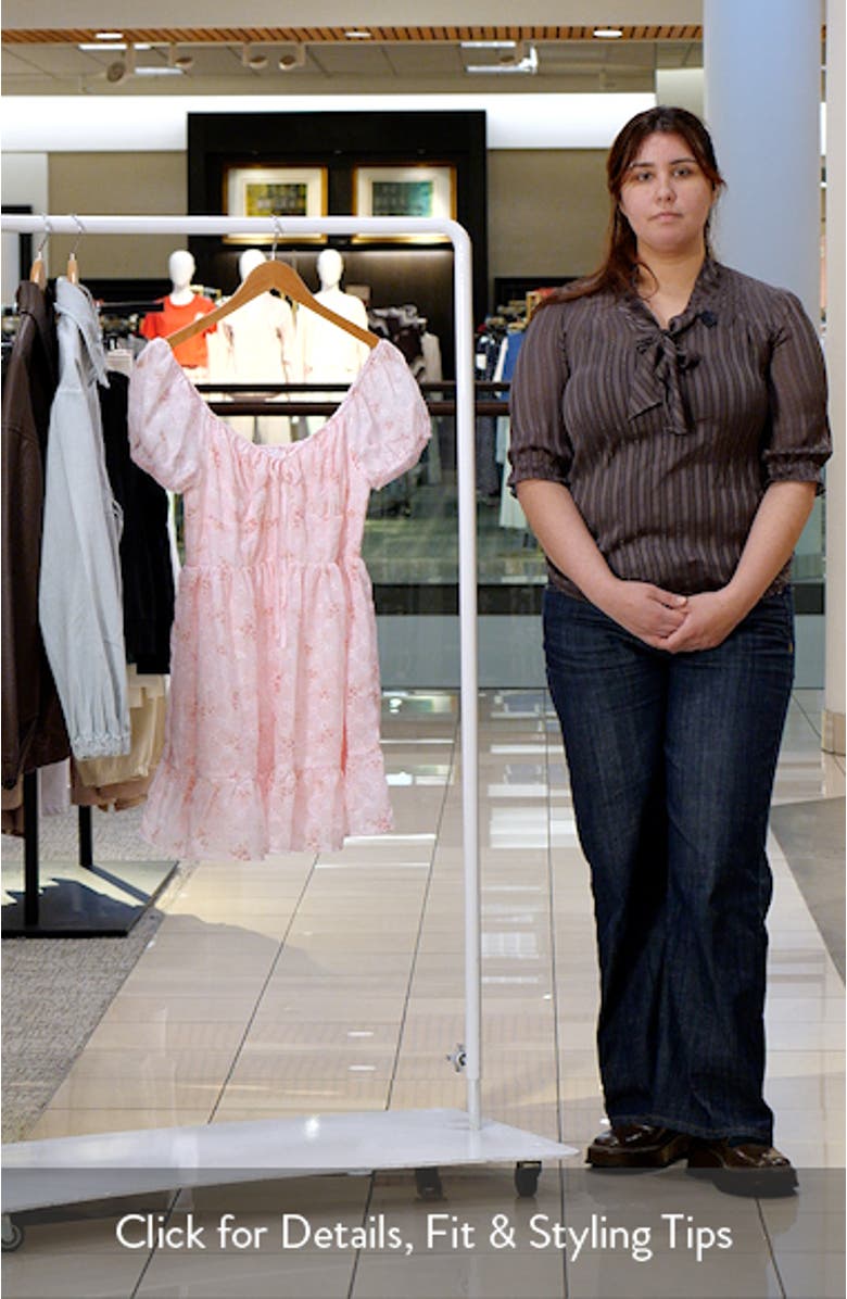 Embroidered Sweetheart Neck Minidress, sales video thumbnail