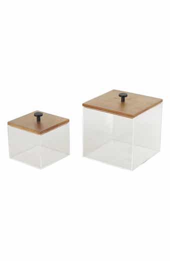 Contemporary Set of 2Decorative Acrylic Boxes