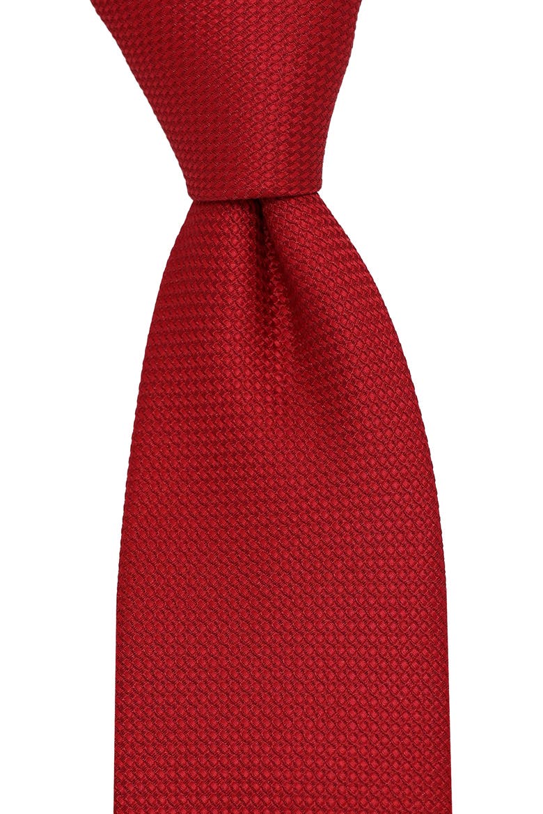 Solid Textured Tie, Alternate, color, RED