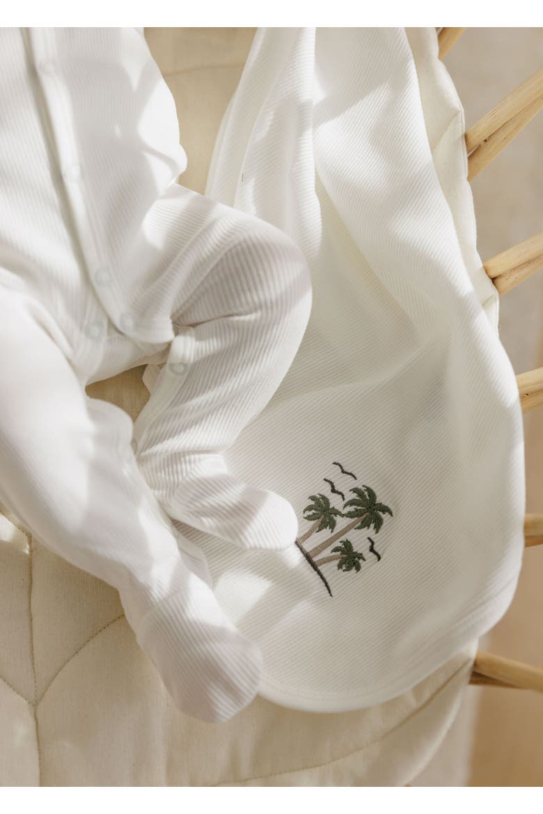 Embroidered Collar Collection - Layette Set, Alternate, color, Ivory