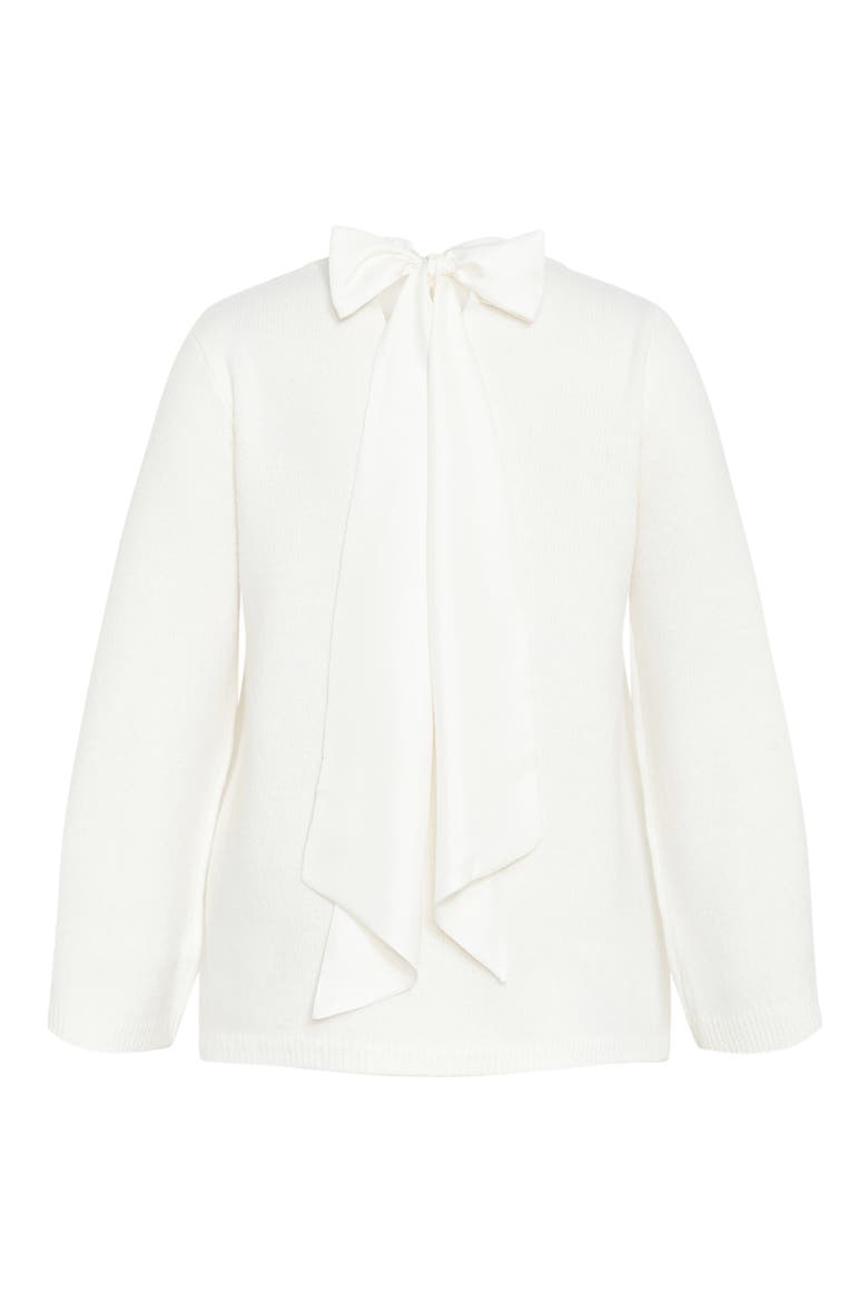 Bow Back Bell Sleeve Sweater, Alternate, color, IVORY