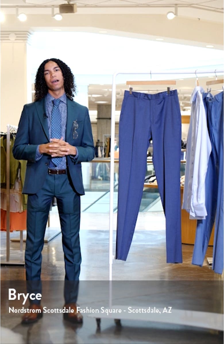 Harker Flat Front Stretch Wool Twill Dress Pants, sales video thumbnail
