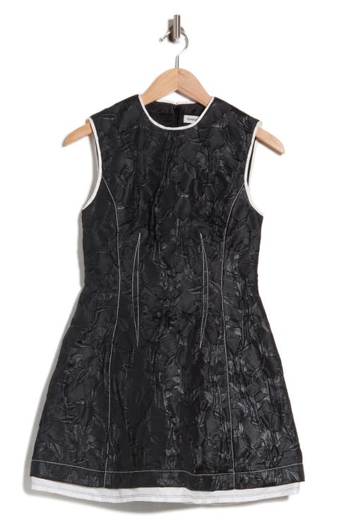 Audrina Sleeveless Jacquard Minidress