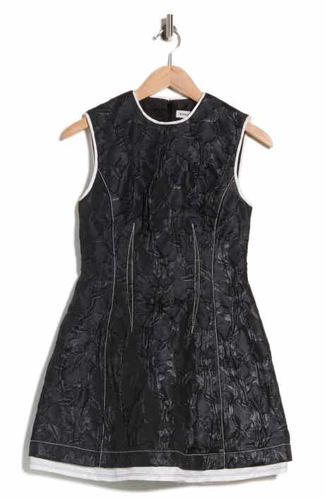 Audrina Sleeveless Jacquard Minidress