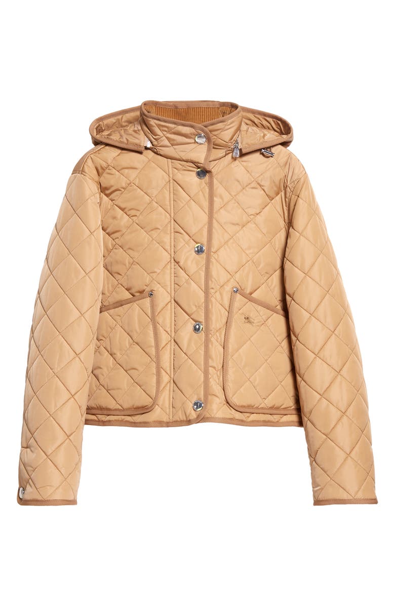 Burberry Humbie Diamond Quilted Nylon Hooded Jacket, Alternate, color,