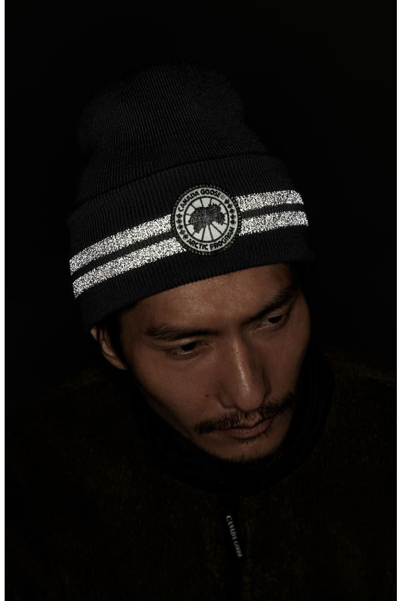 Arctic Disc Reflective Beanie, Alternate, color, BLACK - NOIR