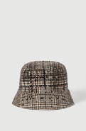 Brunello Cucinelli Water-resistant checked alpaca and wool bucket hat with dazzling degradé embroidery