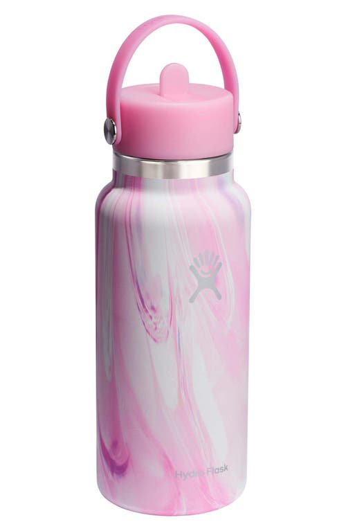 Hydro Flask 32-ounce Wide Mouth Flex Straw Cap Water Bottle In Pink