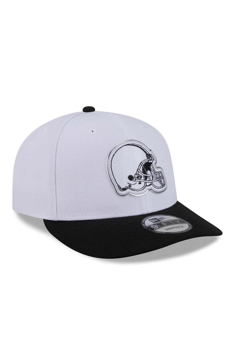 Men's New Era  White/Black Cleveland Browns 2026 NFL Draft Pre-Curved 9FIFTY Snapback Hat, Alternate, color, White