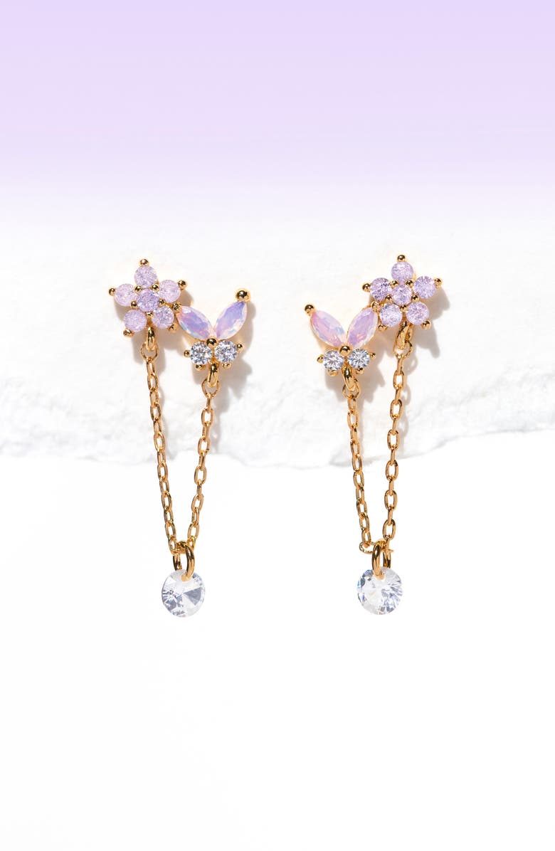 Girls Crew Butterfly Whispers Drop Earrings, Alternate, color, Gold