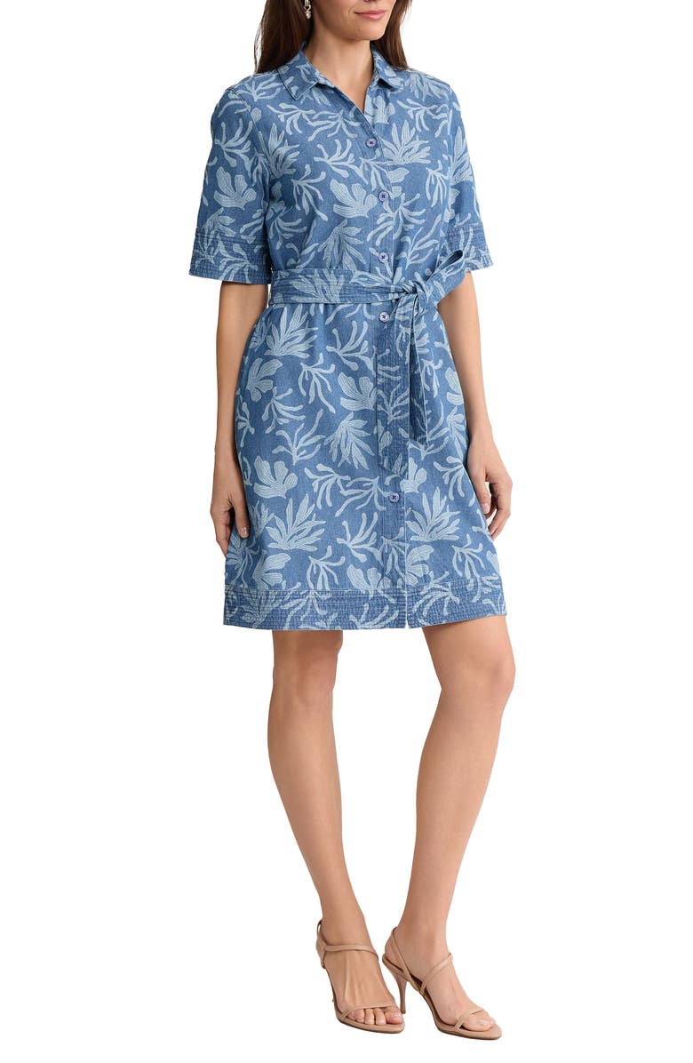 Jones New York Denim Shirtdress, Alternate, color, Libra Wash