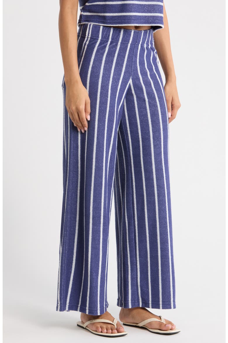 Beach Stripe Terry Cloth Pants, Alternate, color, BAY BLUE AND WHITE STRIPE