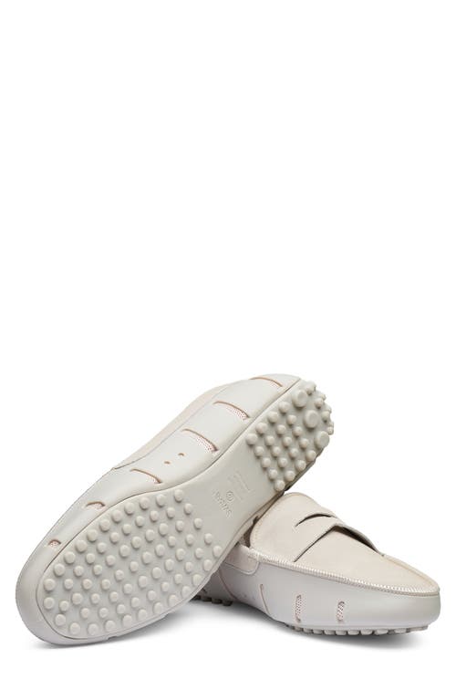 Swims Luxe Lace-up Driving Loafer In Gray