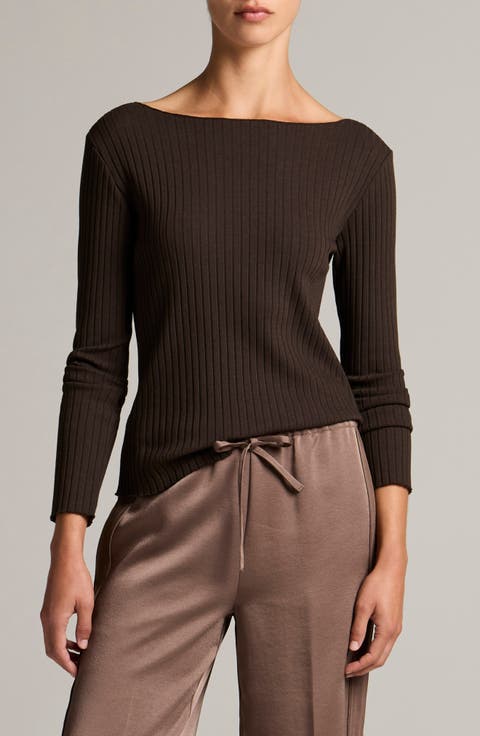 Boat Neck Rib Top