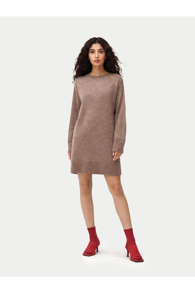 C-Neck Knit Dress, Alternate, color, taupe