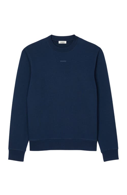 Sandro Logo Sweatshirt In Royal Blue