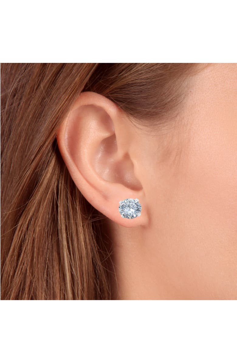 Bliss Diamond 4 Ct TW Round Moissanite Screw Back Studs 14k Gold, Alternate, color, 