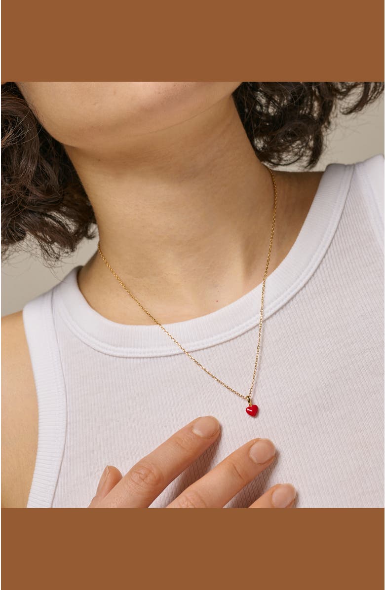Enamel Copenhagen Amore Necklace, Alternate, color, Red